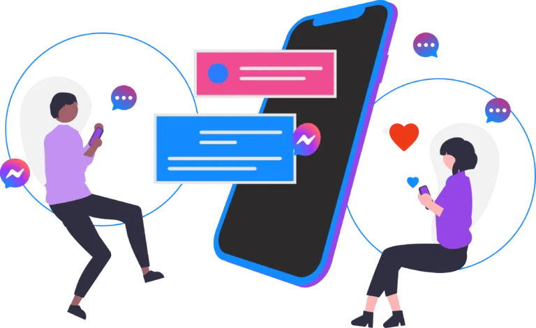 Messenger chat automation illustration