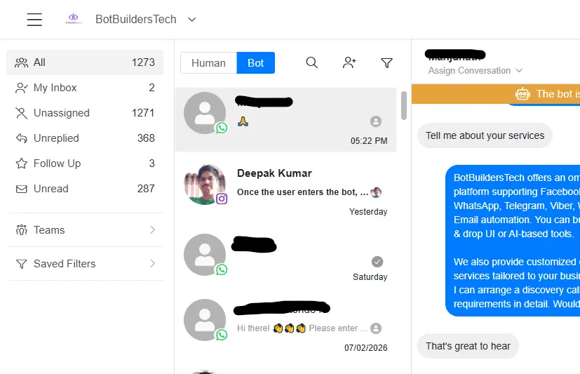 Omnichannel Inbox Interface